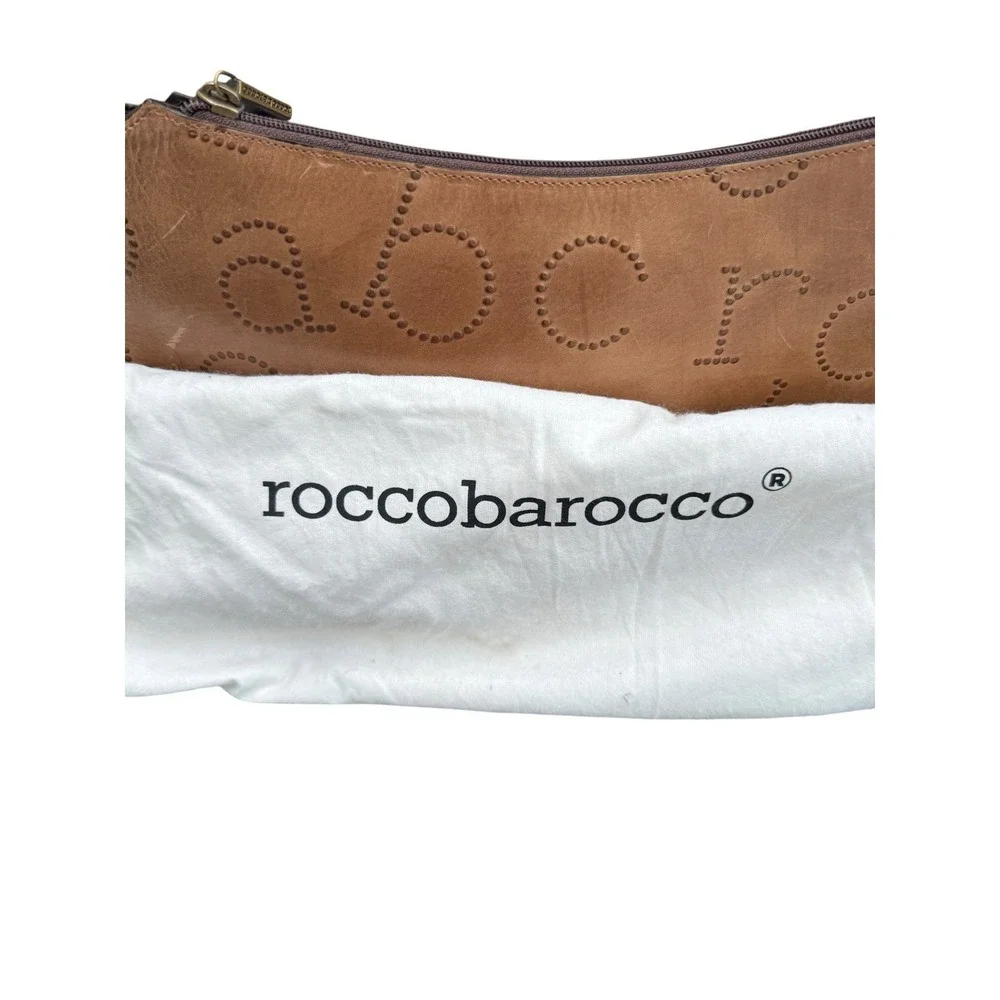 Roccobarocco Shoulder Bag Womens Medium‎ Camel Excellent Vintage Leather